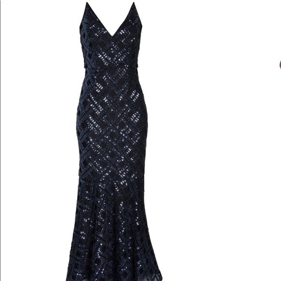 Eliza J Sequin Sleeveless Trumpet Gown, size 4, great condition - Picture 2 of 4